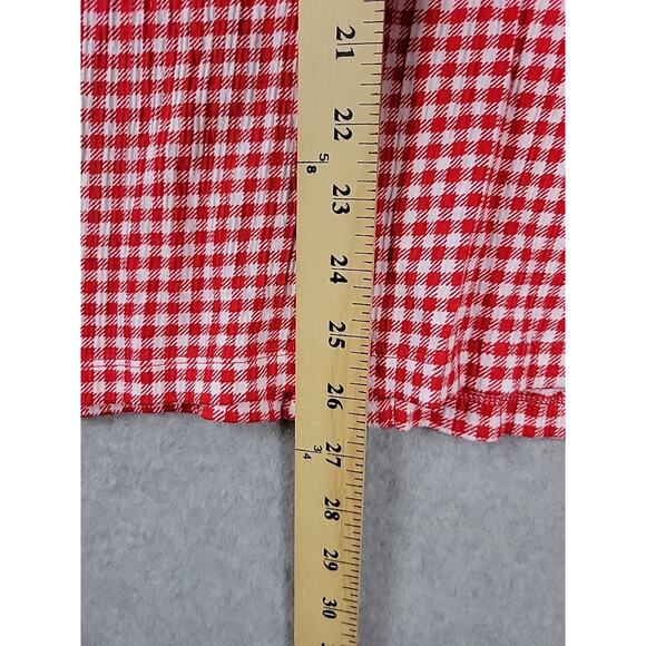 Lands' End Red Gingham Check Sleeveless Button Up Tank Women's Plus 2X - Picture 7 of 11